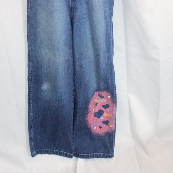 Vintage Scooby Doo Denim Overalls Kids Cartoon Baggy 90s Y2K Size 16 XL - Picture 10 of 14